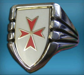 Knights Templar Ring in Silver 1.6 cm 10 gr Art 1321 - Bricks Masons
