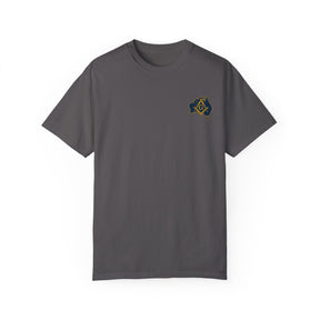 Master Mason Blue Lodge Australia Jurisdiction T-Shirt - Mason Garment-Dyed Tee - Bricks Masons