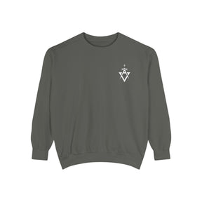 Allied Masonic Degrees Sweatshirt - Embroidered White AMD Emblem - Bricks Masons