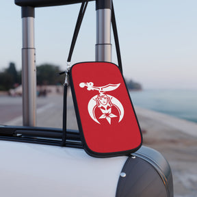 Shriners Passport Wallet - Red & White With Shoulder & Wrist Strap - Bricks Masons