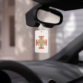 33rd Degree Scottish Rite Car Air Freshener - Red Cross with Double Headed Eagle - Bricks Masons