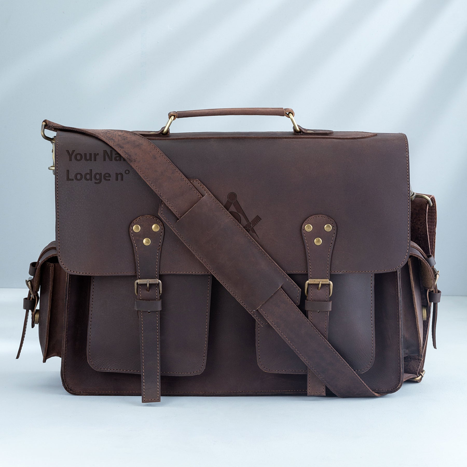 Widows Sons Briefcase - Handmade Leather - Bricks Masons