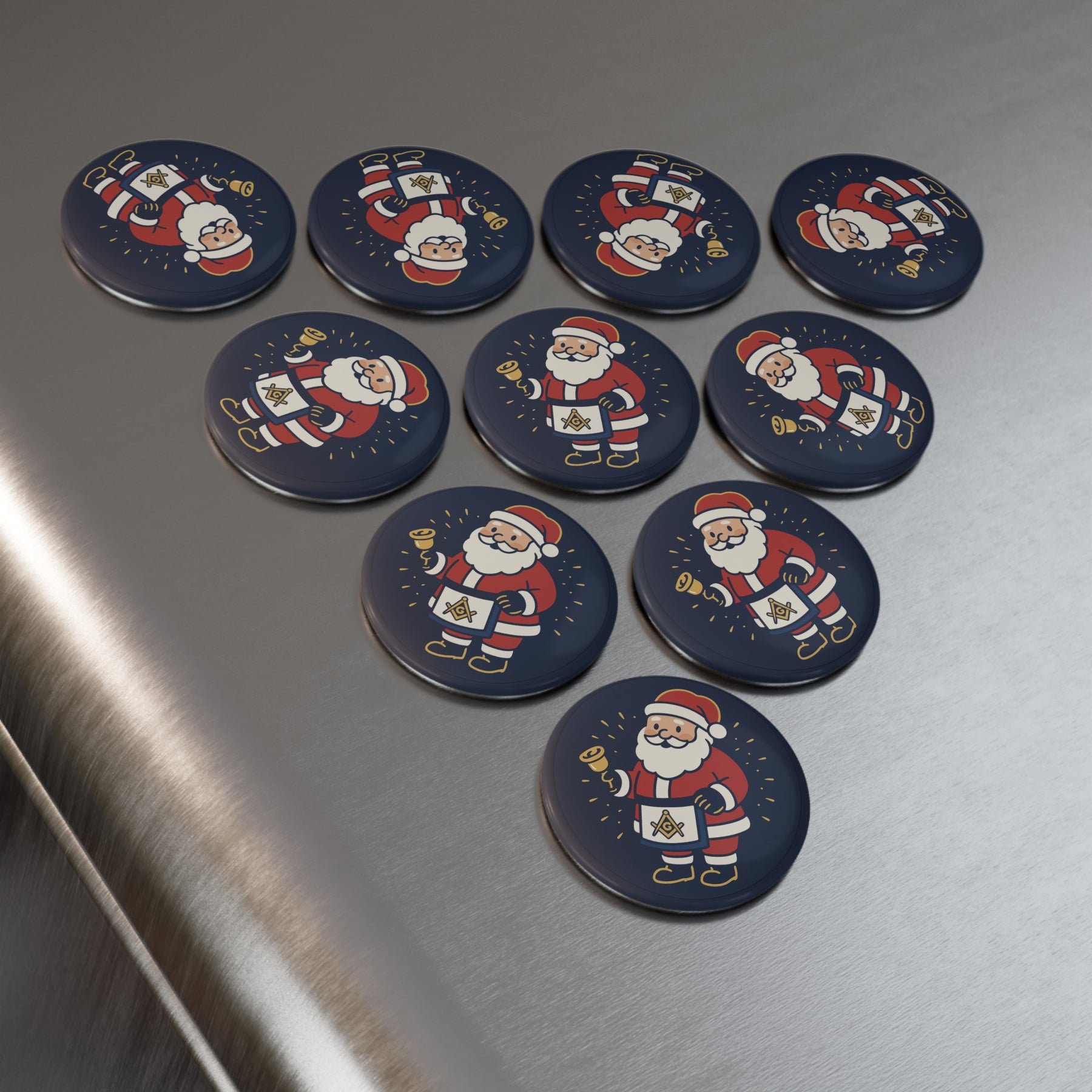 Master Mason Blue Lodge Refrigerator Magnet - Square & Compass G Christmas Decor - Bricks Masons