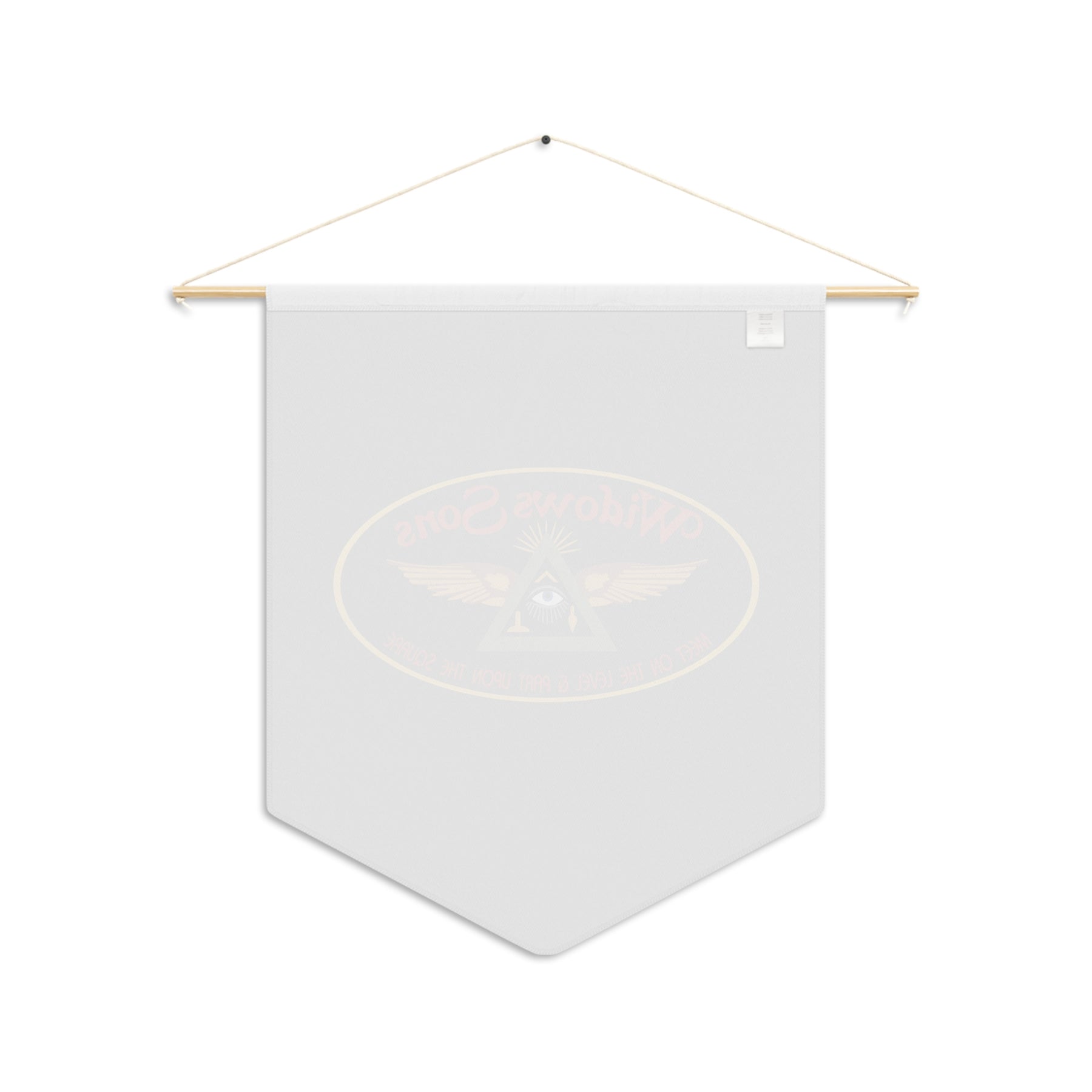 Widows Sons Pennant - Meet on The Level Part on The Square - Bricks Masons