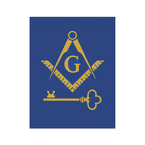 International Masons Yard Flag - Blue Poly Poplin - Bricks Masons