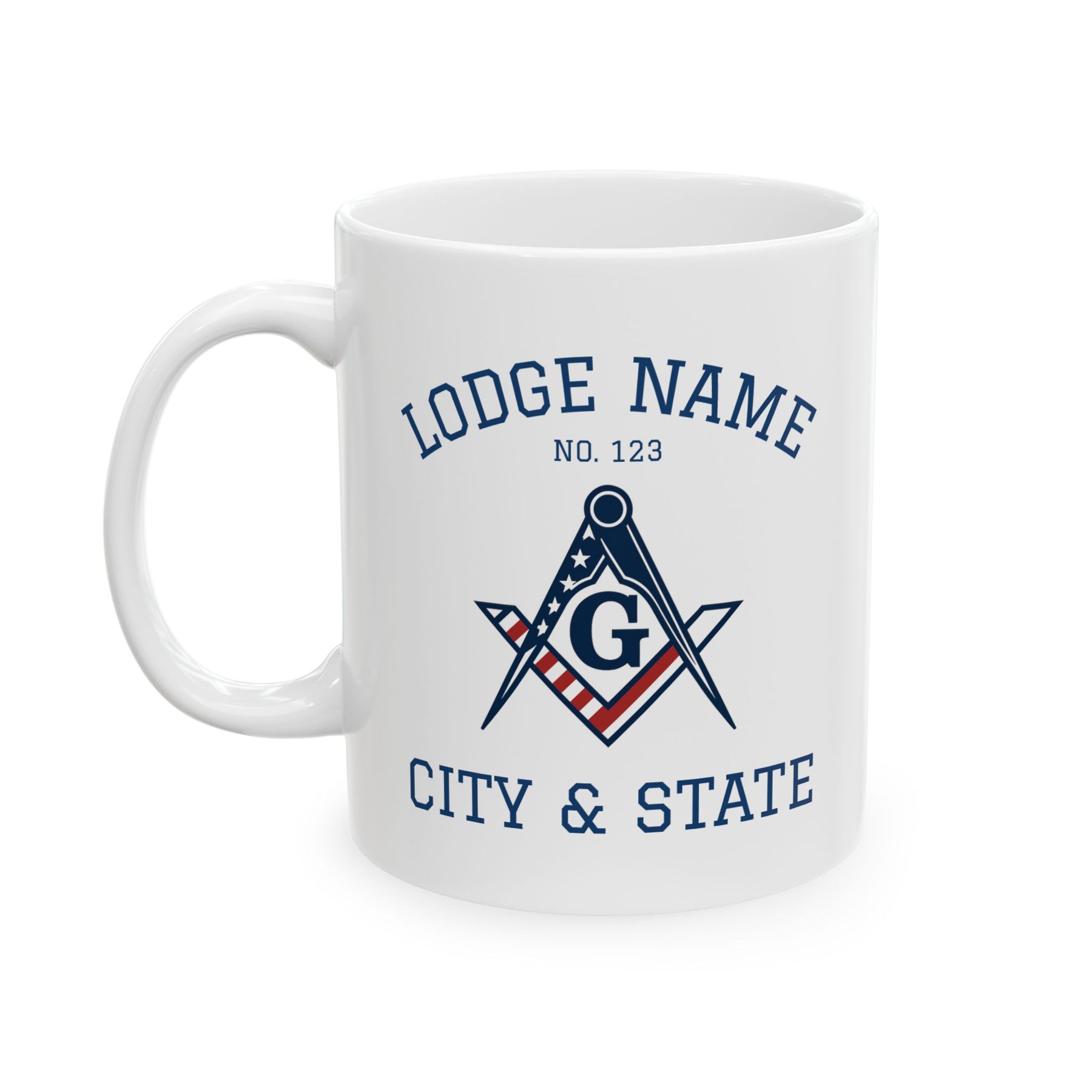 Master Mason Blue Lodge Mug - (11oz, 15oz) - Bricks Masons
