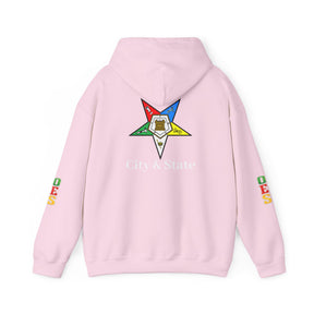 OES Hoodie - Colorful Eastern Star & Initials with Personalization - Bricks Masons