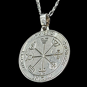 Solomon Pendant Third and Fourth Pentacle consecrated to Mercury 3 cm 9 Gr in silver 44 Seals of Solomon Art 1487 - Bricks Masons