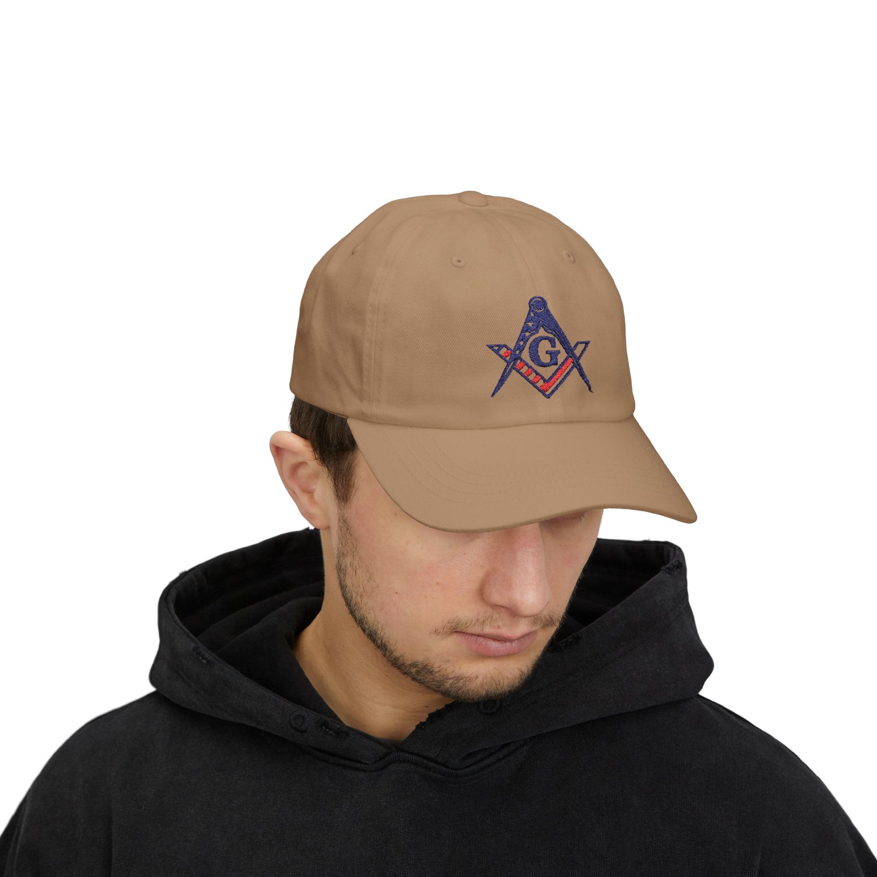 Master Mason Blue Lodge Baseball Cap - Embroidered Patriotic Masonic Dad Cap American Flag - Bricks Masons