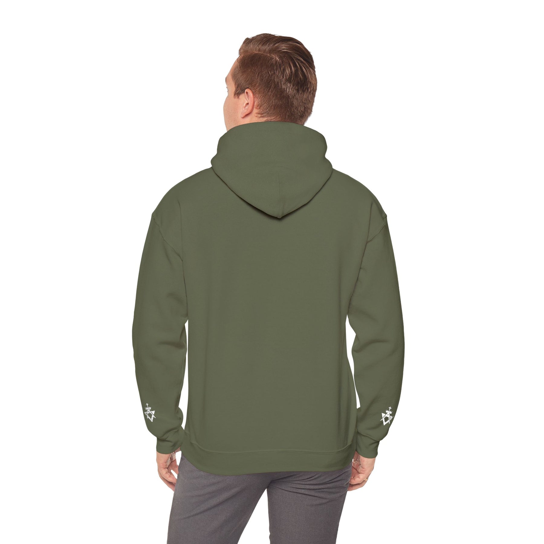 Allied Masonic Degrees Hoodie - Soft Cotton Poly Blend Embroidered Front Motif - Bricks Masons