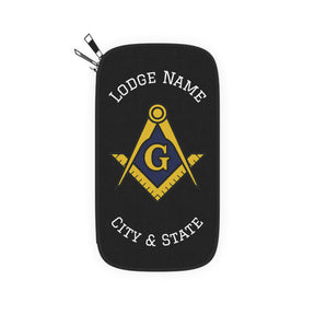 Master Mason Blue Lodge Passport Wallet - Customizable With Storage Pockets - Bricks Masons