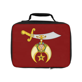Shriners Lunch Bag - Maroon Fully Insulated With Zipper Closure - Bricks Masons