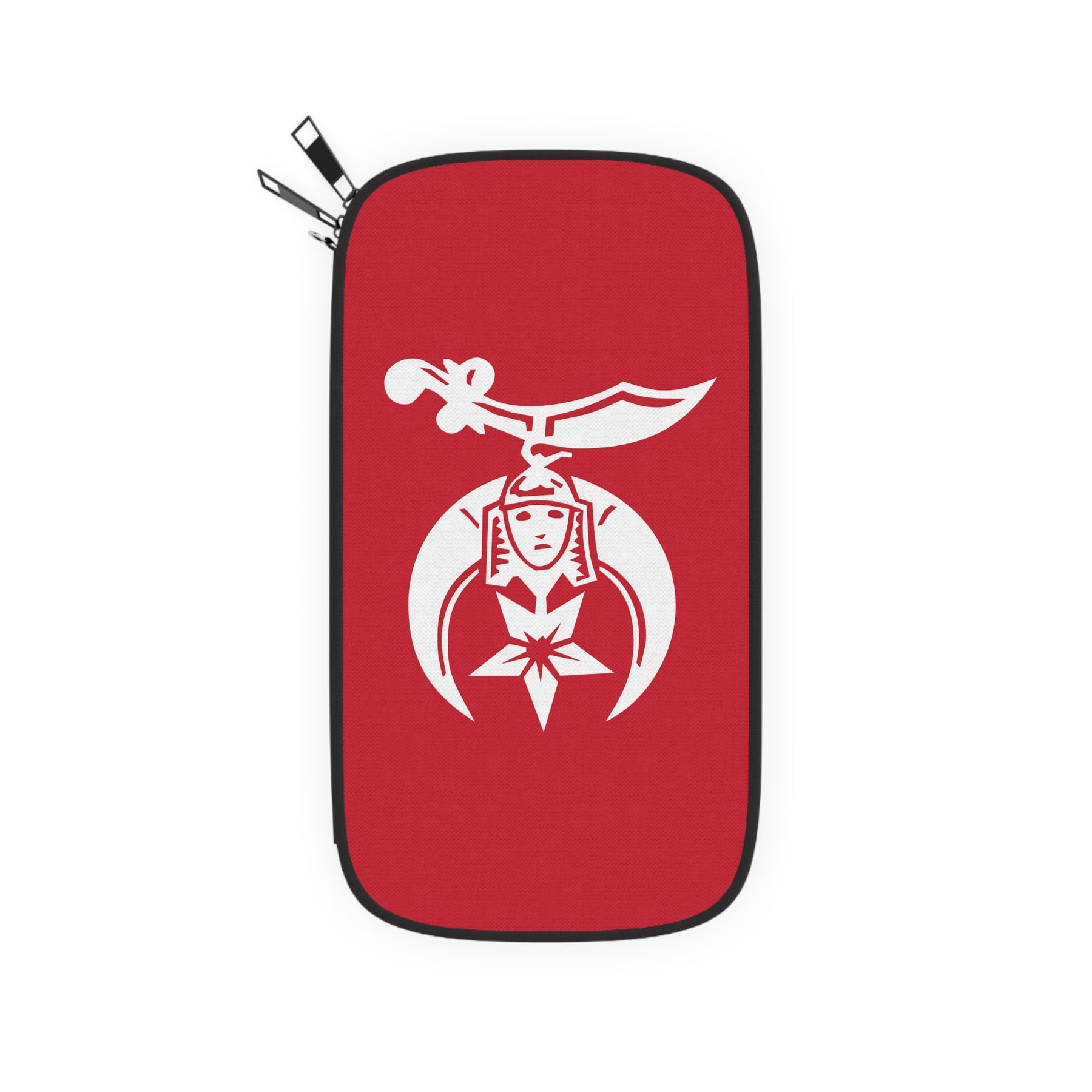Shriners Passport Wallet - Red & White With Shoulder & Wrist Strap - Bricks Masons