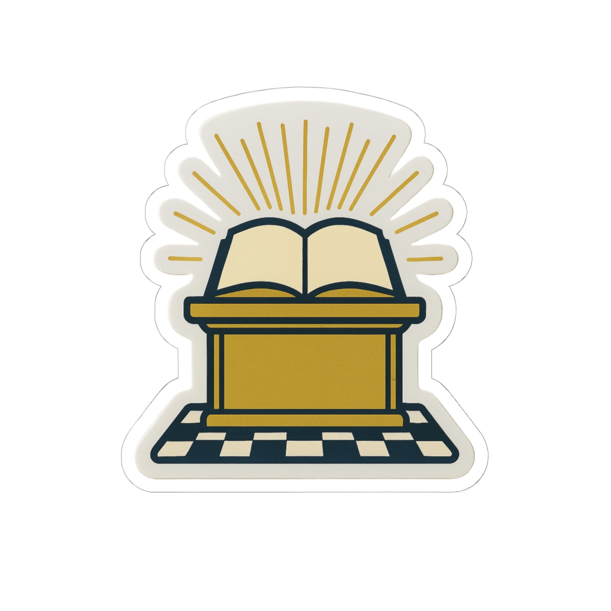 Master Mason Blue Lodge Sticker Decal - Kiss-Cut Colorful - Bricks Masons