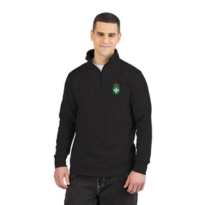 Order of Saint Lazarus Sweatshirt - Embroidered Crowned Shielded Cross - Bricks Masons