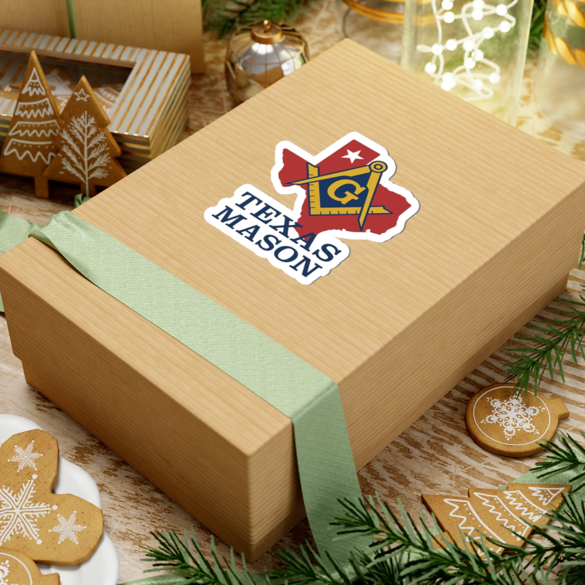 Master Mason Blue Lodge Sticker Decal - Kiss-Cut Texas Mason - Bricks Masons