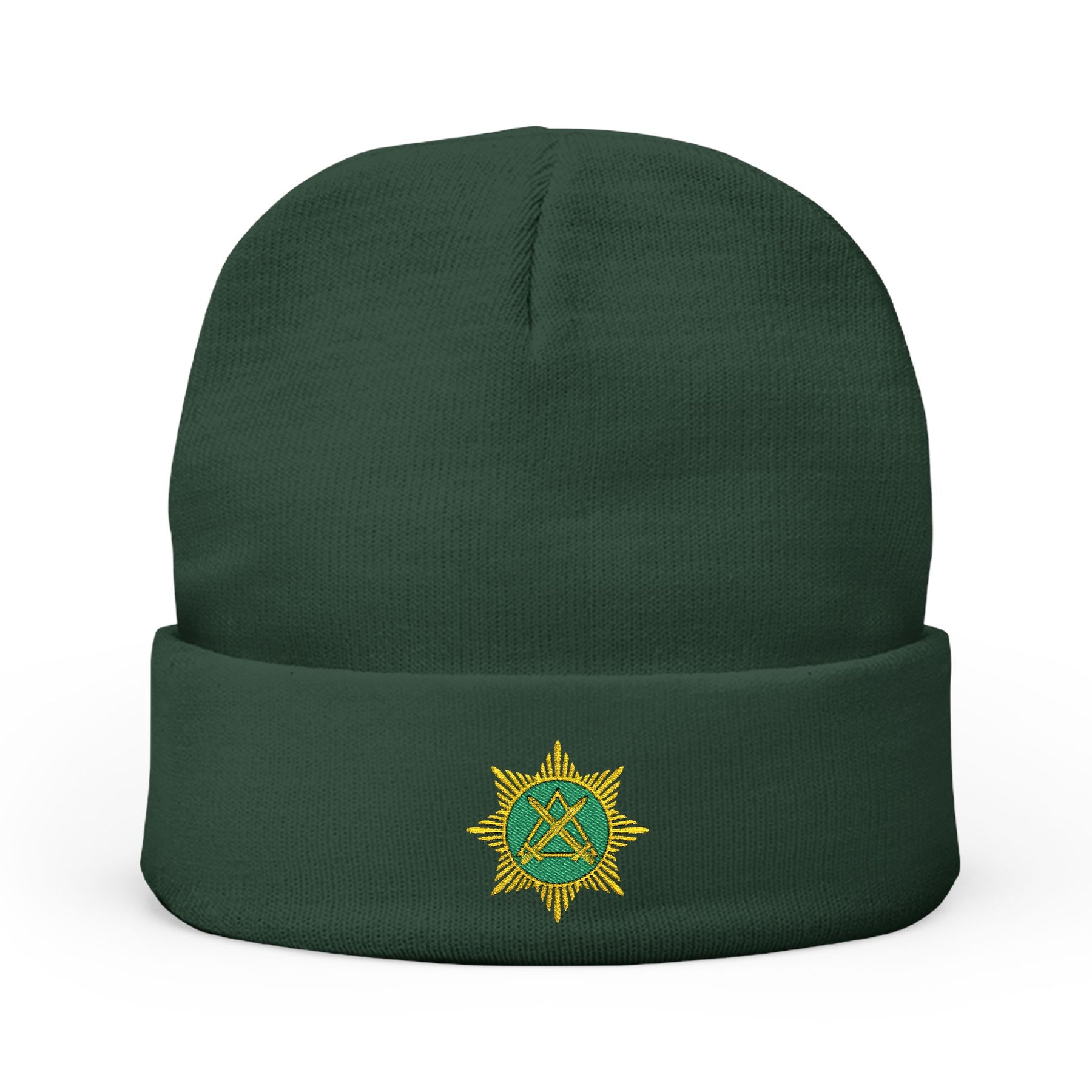 Knight Masons Beanie - Knit Embroidery Emblem - Bricks Masons