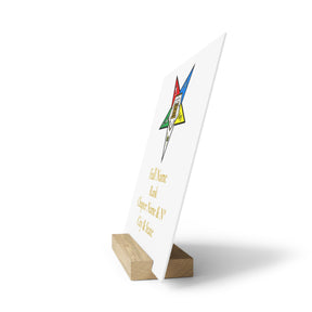 OES Plaque - Colorful Eastern Star with Personalization - Bricks Masons