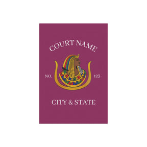 DOI Yard Flag - Colorful Personalized Printed Poly Poplin - Bricks Masons