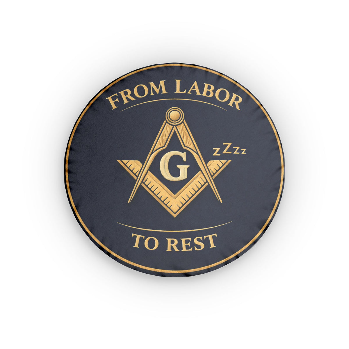 Master Mason Blue Lodge Pillow - Square & Compass G From Labor To Rest - Bricks Masons