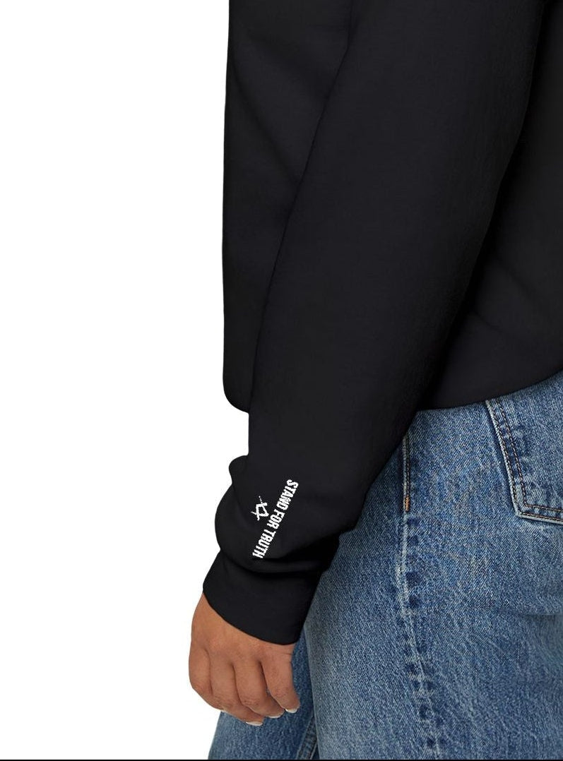 Master Mason Blue Lodge Sweatshirt - Justice Stand For Truth with Square & Compass - Bricks Masons