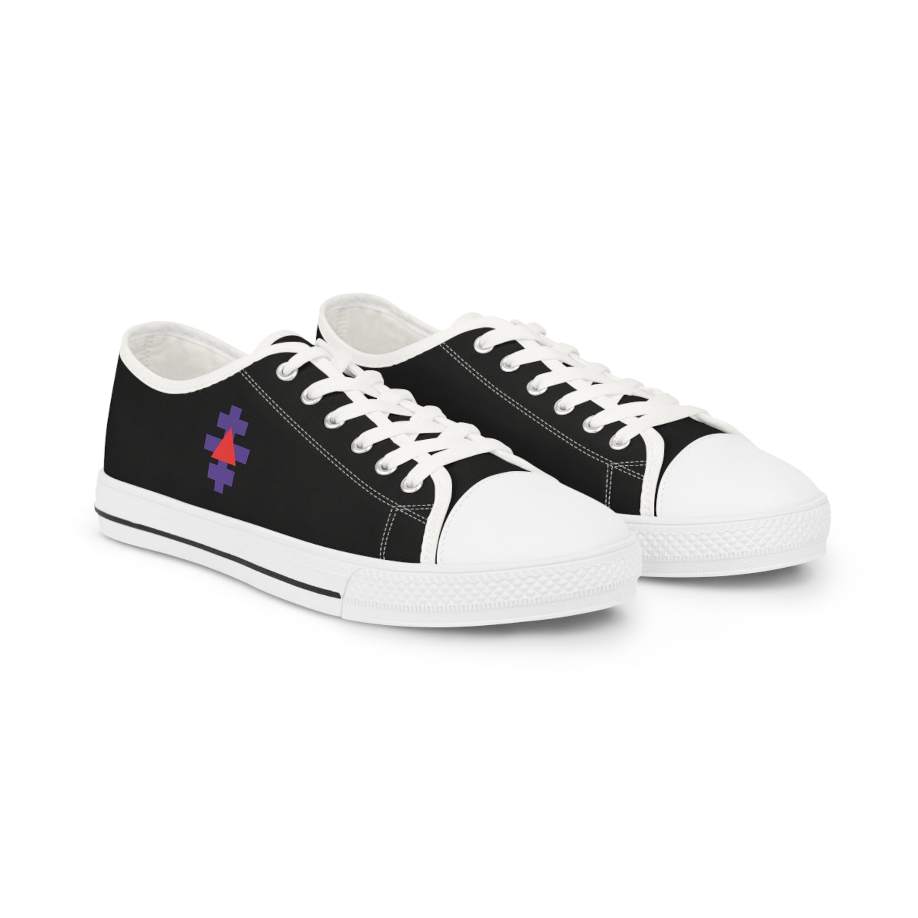 Knight Templar Priests Sneaker - Low Top Sneaker Black & White - Bricks Masons