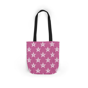 OES Tote Bag - Pink Polyester With White Stars - Bricks Masons