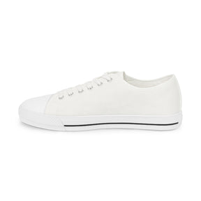 LOCOP Sneaker - Low Top Sneaker Black & White Purple Emblem - Bricks Masons
