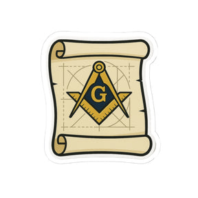 Master Mason Blue Lodge Sticker Decal - Kiss-Cut Colorful - Bricks Masons