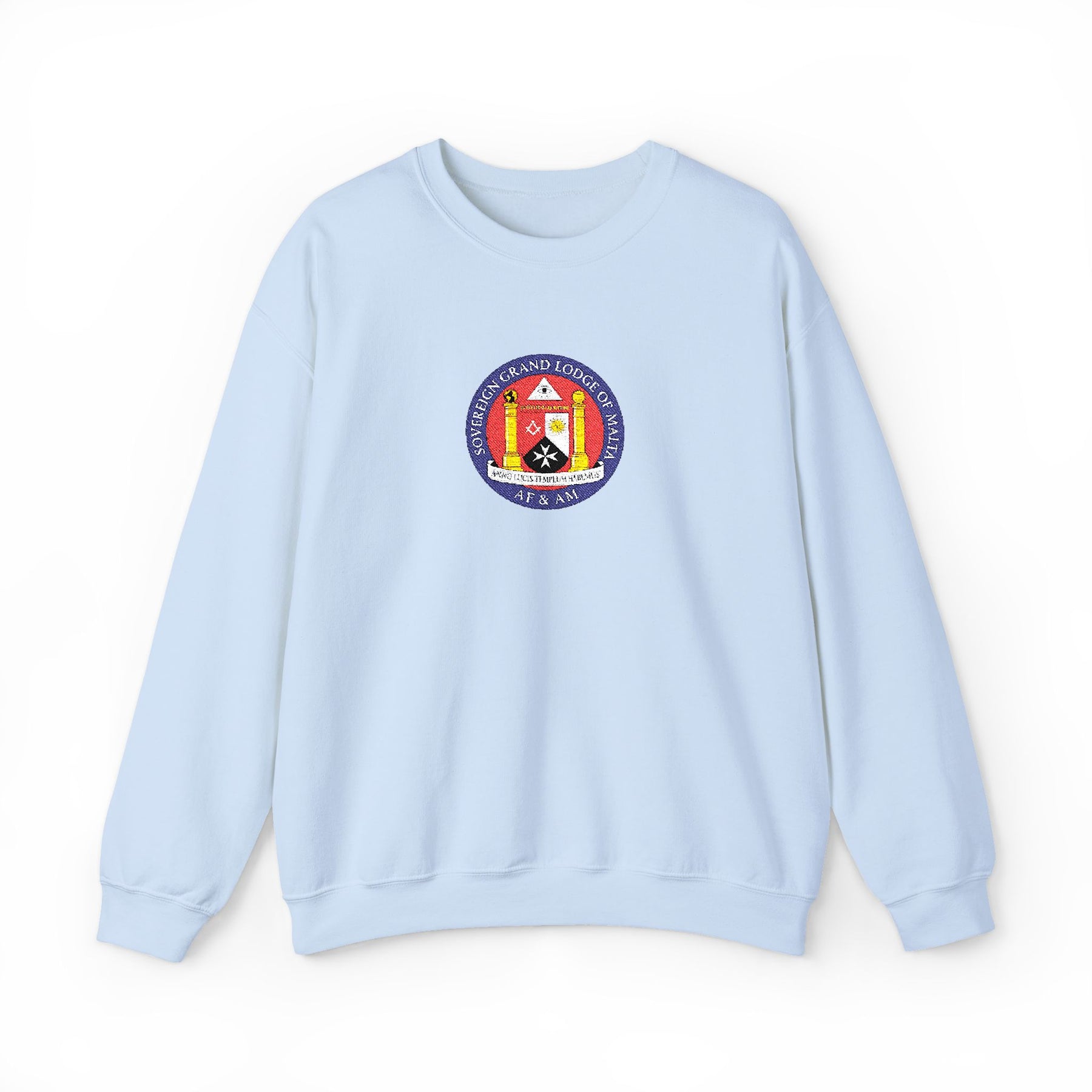 Malta Jurisdiction Sweatshirt - Crewneck Embroidered Emblem - Bricks Masons