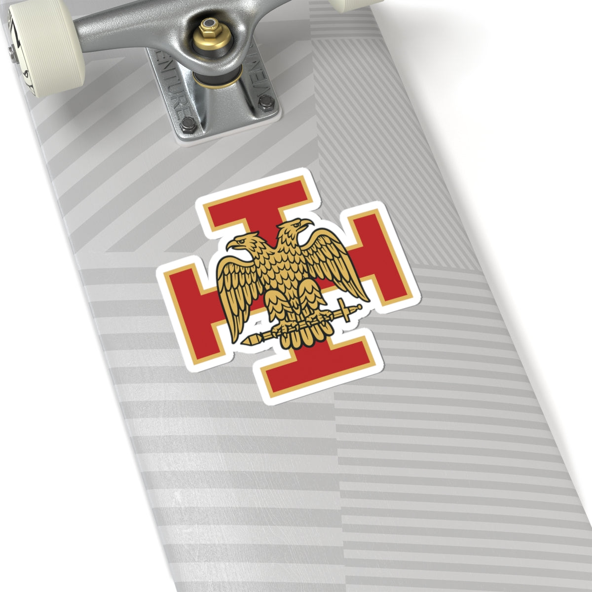 33rd Degree Scottish Rite Sticker Decal - Kiss-Cut Red & Gold Eagle - Bricks Masons