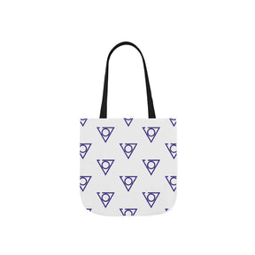 LOCOP Tote Bag - White & Purple Polyester - Bricks Masons