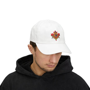Master Mason Blue Lodge Canada Jurisdiction Baseball Cap - Red Maple Leaf S&C - Bricks Masons