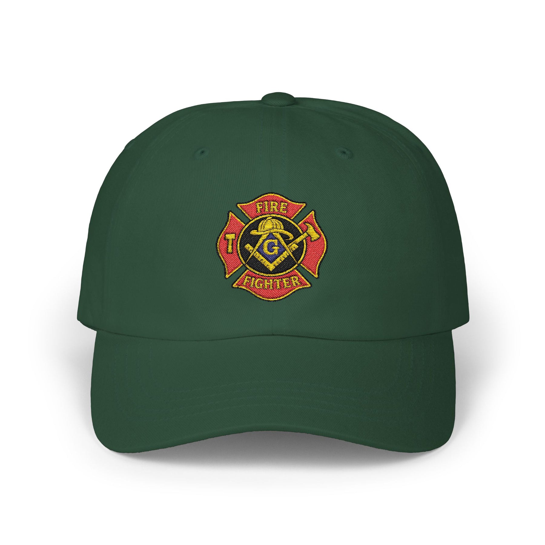 Master Mason Blue Lodge Baseball Cap - Embroidered Firefighter Mason Dad Cap - Bricks Masons