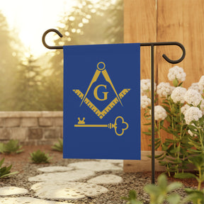 International Masons Yard Flag - Blue Poly Poplin - Bricks Masons