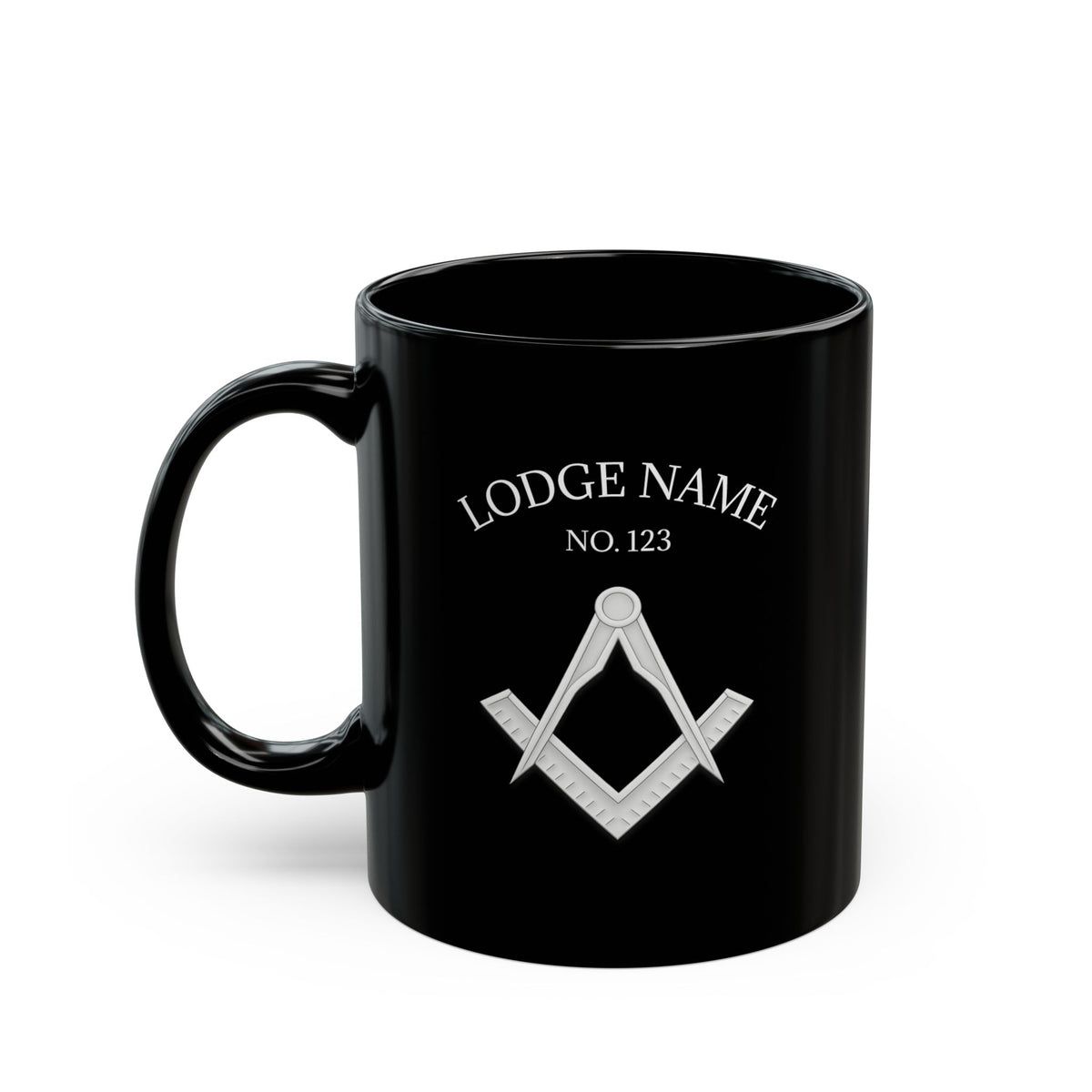Master Mason Blue Lodge 11oz Black Mug - Bricks Masons