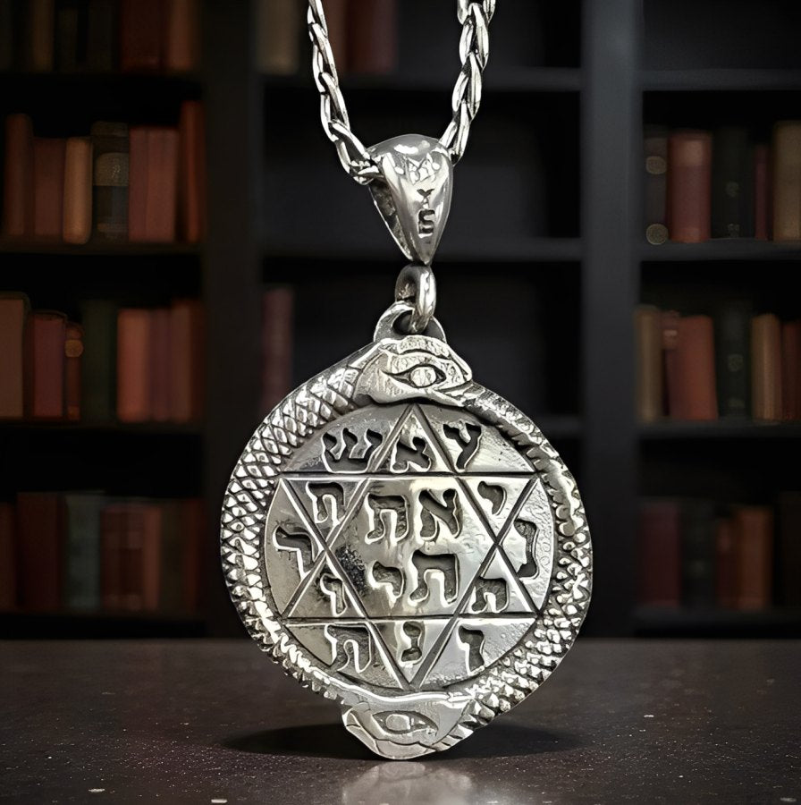 King Solomon Kabbalah Seal Medal 2.2 cm 7 g Silver Art 176 - Bricks Masons