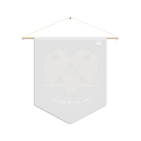 32nd Degree Scottish Rite Pennant - Spes Mea in Deo Est with Double Headed Eagle - Bricks Masons