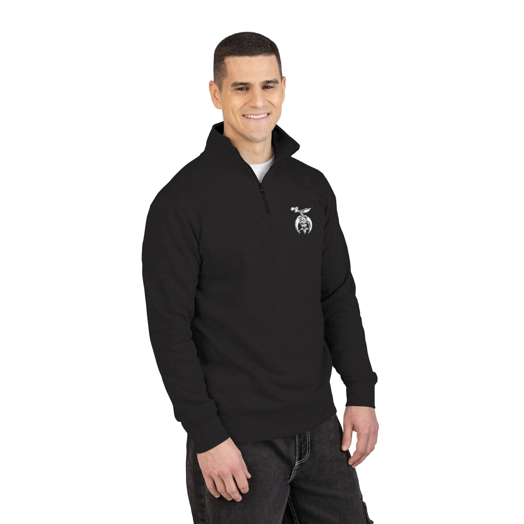 Shriners Sweatshirt - Embroidered Sphinx Crescent Emblem - Bricks Masons