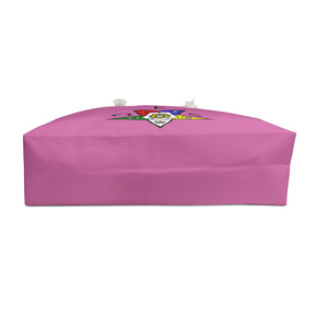 OES Travel Bag - Pink Spun Polyester With Colorful Star - Bricks Masons
