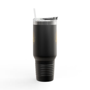 Eye of Providence Ringneck Tumbler - Black & Gold Stainless Steel & Insulated - Bricks Masons