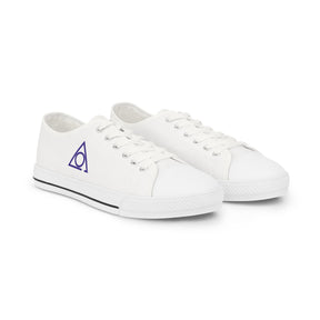 LOCOP Sneaker - Low Top Sneaker Black & White Purple Emblem - Bricks Masons