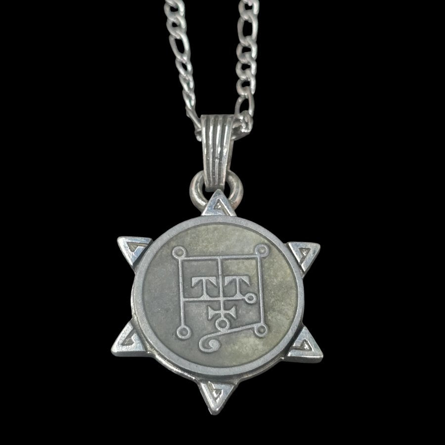 I swore Demon 17 COUNT PRESIDENT BOTIS and Secret Seal of Solomon 72 Demons Lesser Key of Solomon Goetia In Silver 3 x 2.5 cm 12 Gr Art 1876 - Bricks Masons