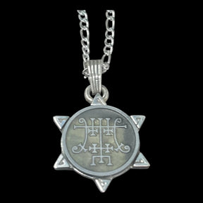 I wove Demon 31 PRESIDENT FORAS and Secret Seal of Solomon 72 Demons Lesser Key of Solomon Goetia In Silver 3 x 2.5 cm 12 Gr Art 1890 - Bricks Masons