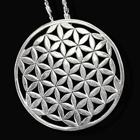 Flower of Life Pendant 3 cm 5.5 g in Silver Kabbalah Art 190 - Bricks Masons