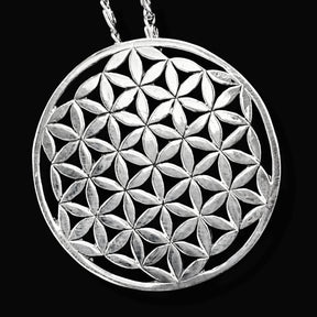 Flower of Life Pendant 3 cm 5.5 g in Silver Kabbalah Art 190 - Bricks Masons