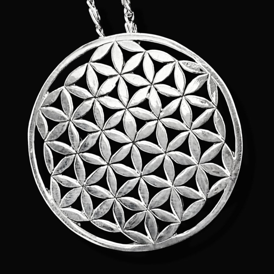Flower of Life Pendant 3 cm 5.5 g in Silver Kabbalah Art 190 - Bricks Masons