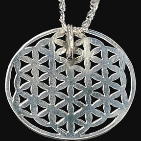 Flower of Life Pendant 3 cm 5.5 g in Silver Kabbalah Art 190 - Bricks Masons