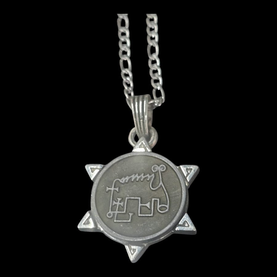 I wove Demon 58 PRESIDENT AMY and Secret Seal of Solomon 72 Demons Lesser Key of Solomon Goetia In Silver 3 x 2.5 cm 12 Gr Art 1917 - Bricks Masons