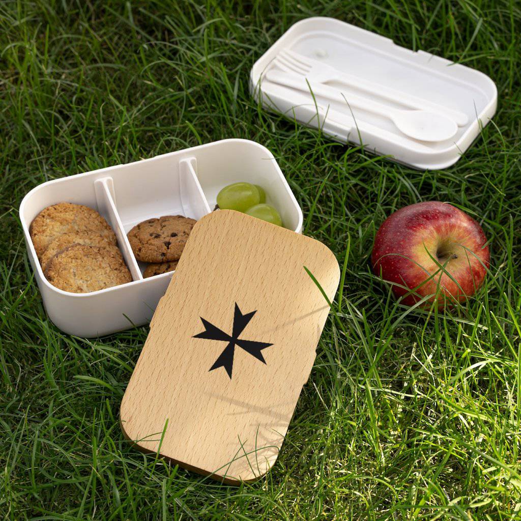 Order Of Malta Commandery Lunch Box - Wooden Lid